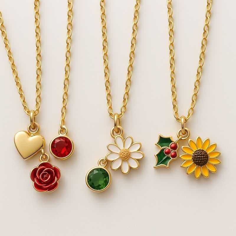 Festive Elegance: Custom Flower & Birthstone Necklaces for the Season