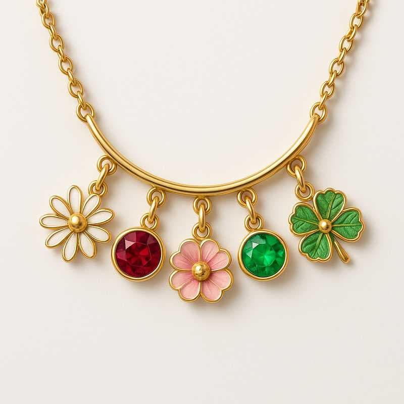 Celebrate the Seasons with Custom Birthstone & Flower Charm Necklaces
