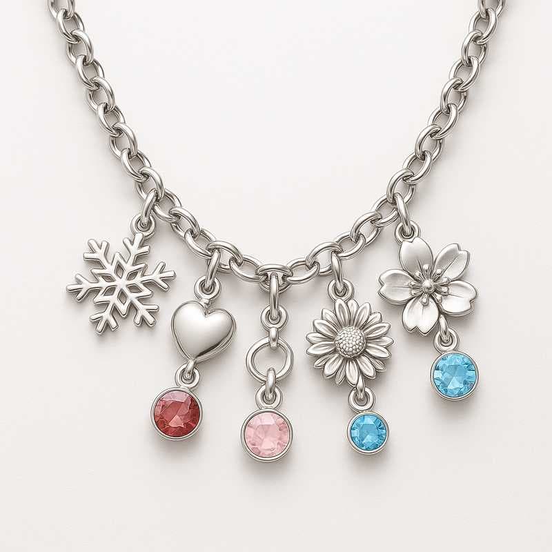 Holiday Bloom & Sparkle: Limited Edition Custom Charm Necklaces