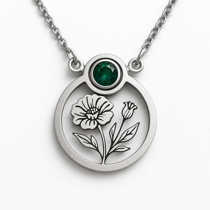 Precision Crafting: Custom Birthstone & Flower Necklaces with Advanced Materials