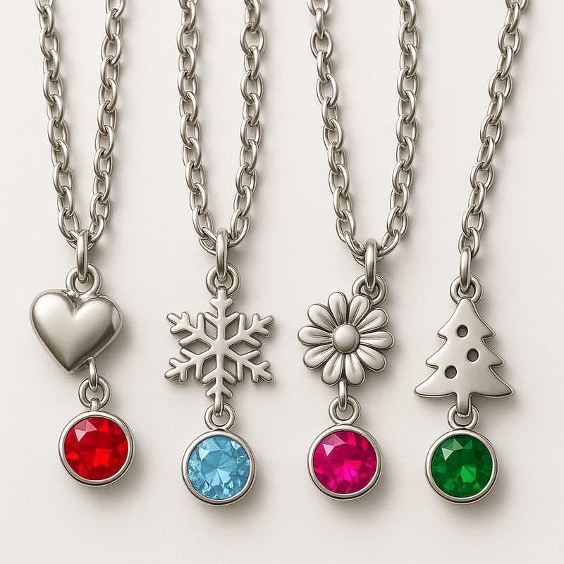Seasonal Sparkle: Custom Birthstone & Flower Charm Necklaces for Every Occasion
