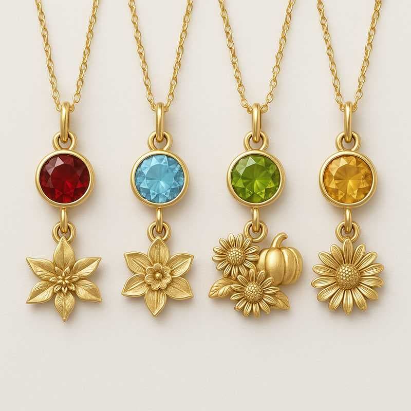 Seasonal Sparkle: Custom Birthstone & Flower Necklaces for Every Occasion