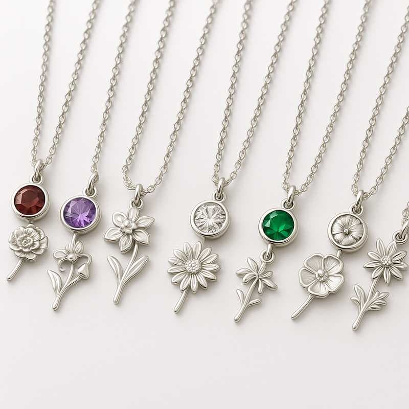 Timeless Sparkle: Holiday & Seasonal Flower Birthstone Charms