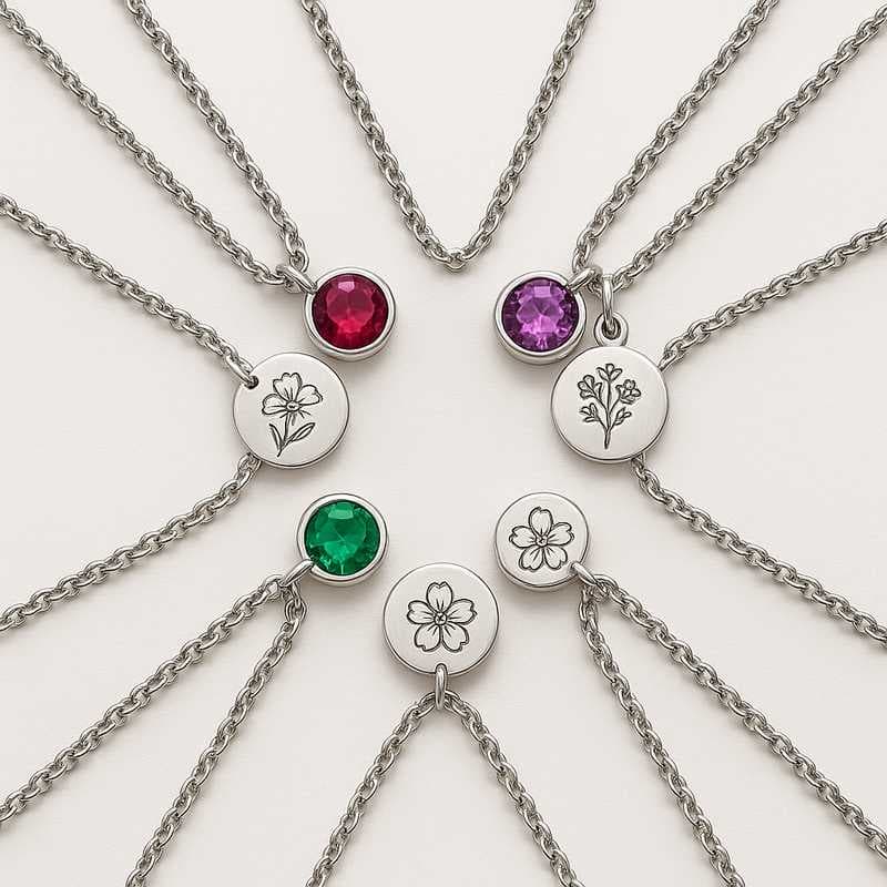 Timeless Charm: Custom Birthstone & Flower Necklaces for Every Season