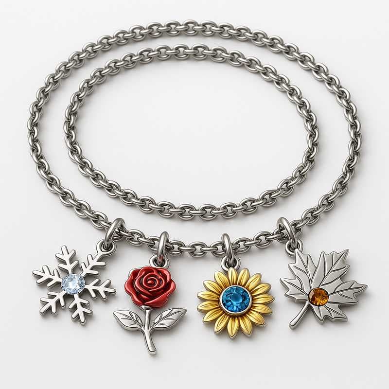 Seasonal Splendor: Custom Birthstone & Flower Necklaces for Every Occasion