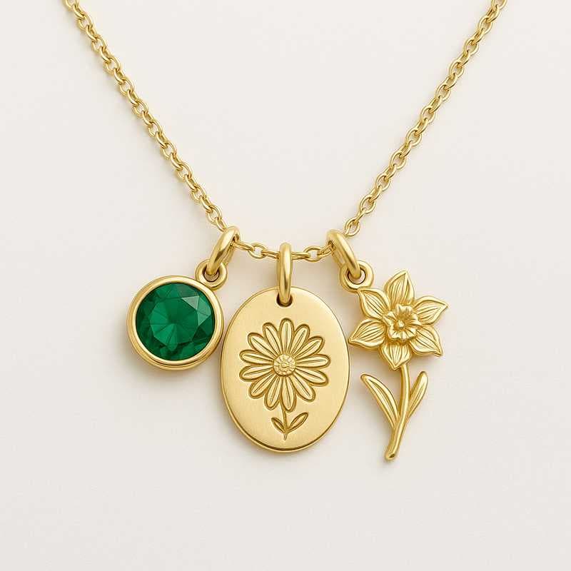 Crafting Your Perfect Birth Month Flower & Birthstone Charm Necklace