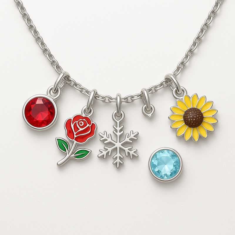 Holiday Spark: Seasonal Birthstone & Flower Charm Creations