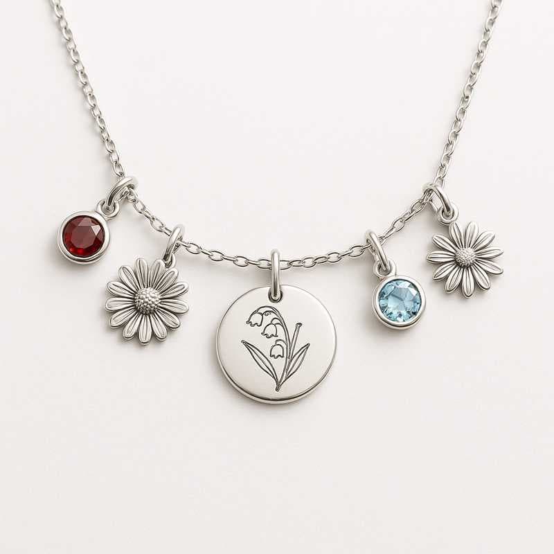 Tailored Birth Month Charm Necklaces: Customization from Concept to Creation