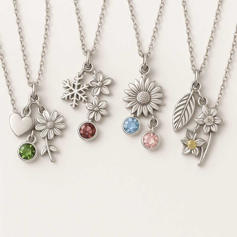 Charm the Seasons: Custom Floral & Birthstone Jewelry Specials