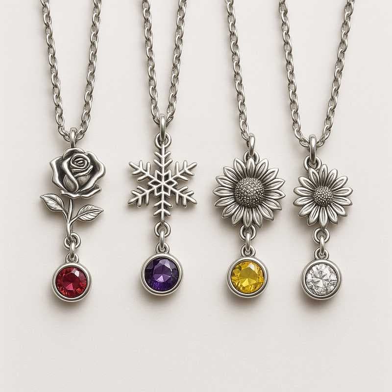 Celebrate Every Season: Custom Birthstone & Flower Necklaces for Special Occasions
