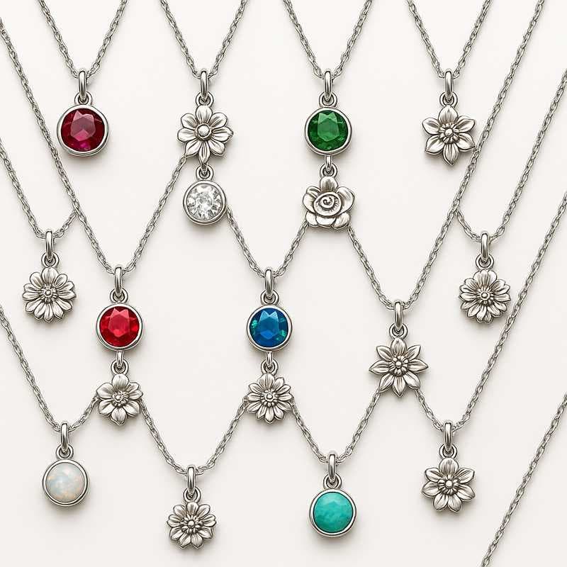 Seasonal Charm: Exclusive Birthstone & Flower Necklaces for Every Holiday