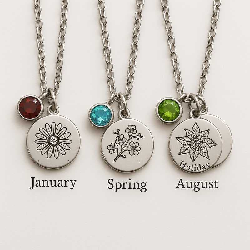 Exclusive Seasonal Charms: Birthstone & Flower Necklaces for Every Holiday