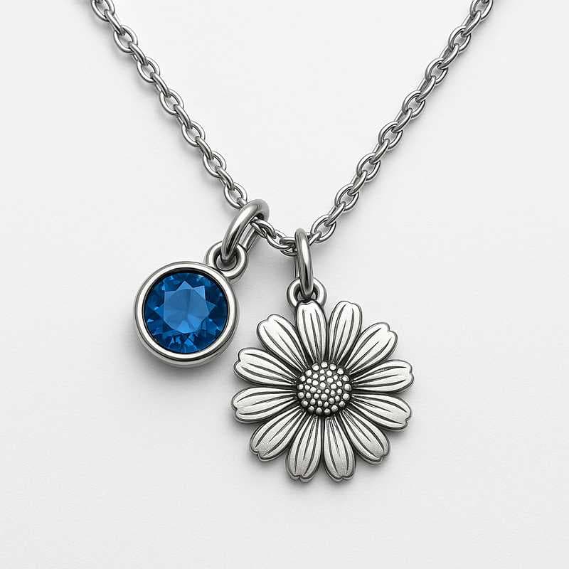 Innovative Stainless Steel Charms: Birthstone & Flower Necklaces with Cutting-Edge Technology