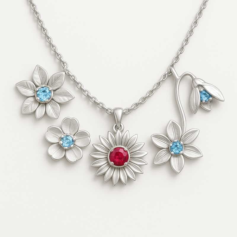 Charmed for the Moment: Limited-Edition Floral Birthstone Necklaces