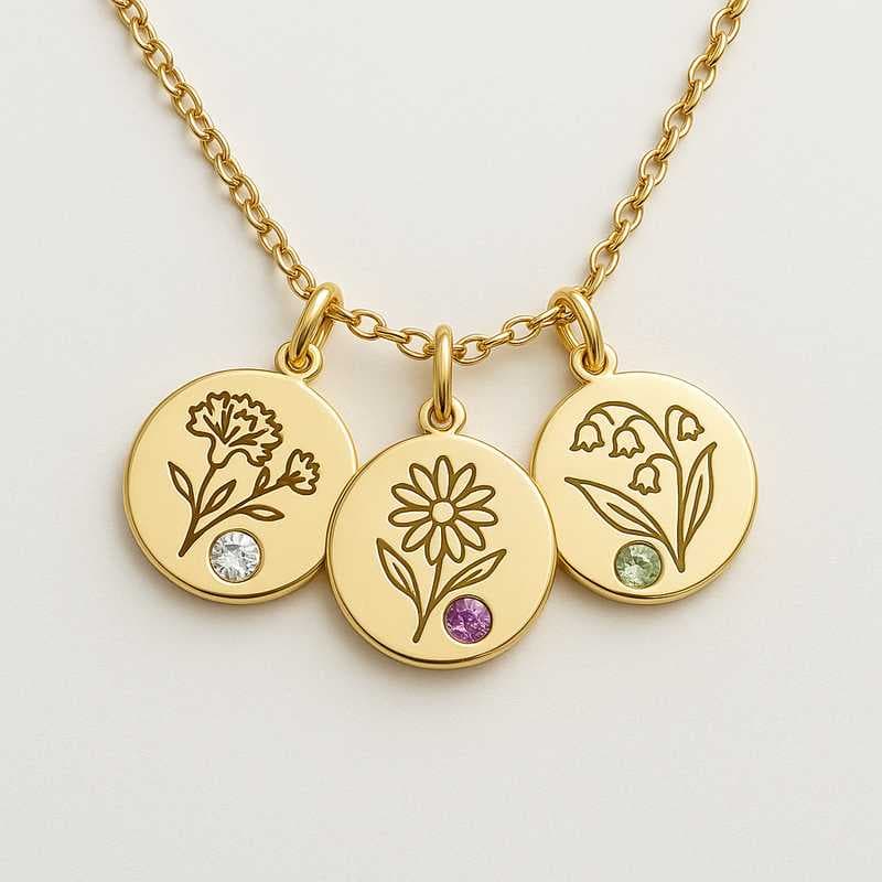 Precision & Sustainability: Custom Birth Flower Birthstone Charms
