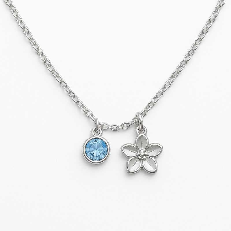 Seasonal Charm: Custom Birthstone & Flower Necklaces for Special Occasions