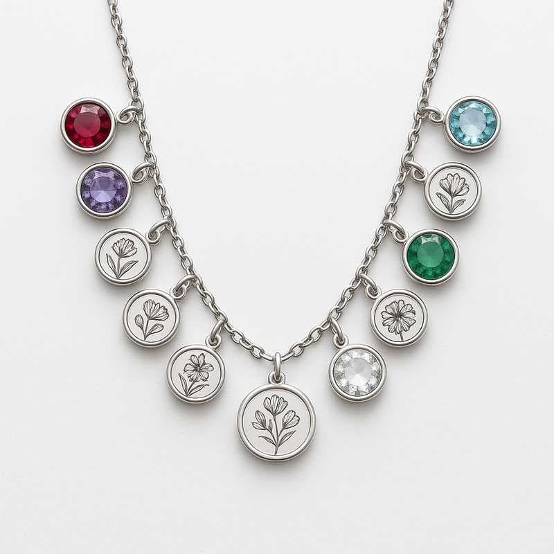 Celebrate Every Moment: Custom Birthstone & Flower Necklaces for the Holidays