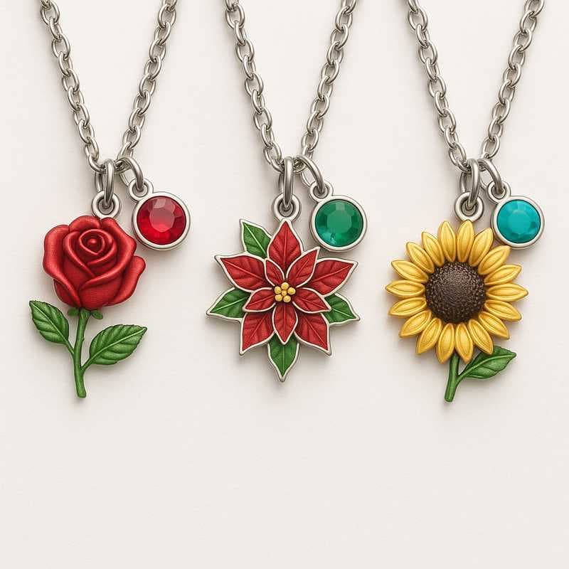 Celebrate Every Season: Custom Birthstone & Flower Charms for Special Moments