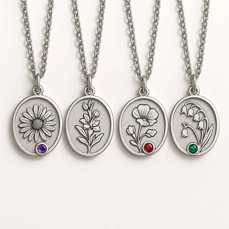 Precision & Beauty: Custom Floral Birthstone Necklaces Reimagined
