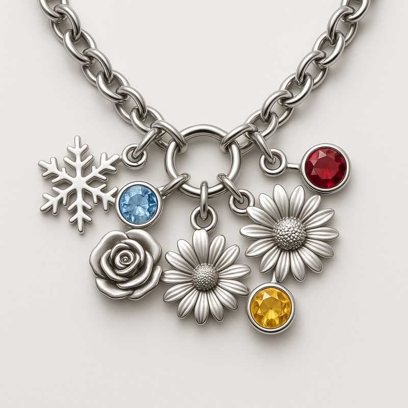 Charm the Seasons: Custom Holiday Bloom & Gem Necklaces