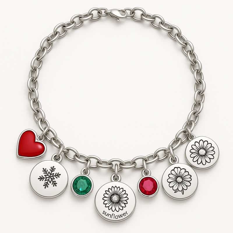 Holiday Spark: Custom Seasonal Charm Necklaces in Bloom