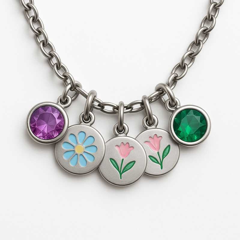 Insight-Driven Elegance: Custom Birthstone & Flower Charms