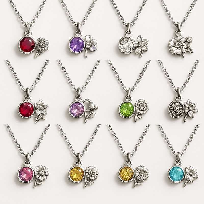 Charm the Seasons: Holiday-Exclusive Birthstone & Flower Necklaces