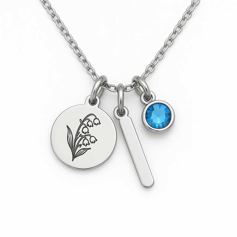 Charm the Holidays: Custom Floral Birthstone Necklaces