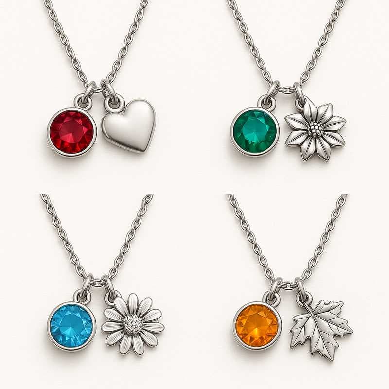 Limited Edition Bloomstones: Custom Seasonal Charm Necklaces