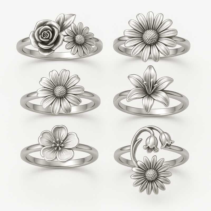 Seasonal Charm: Custom Birth Flower Rings for Every Occasion