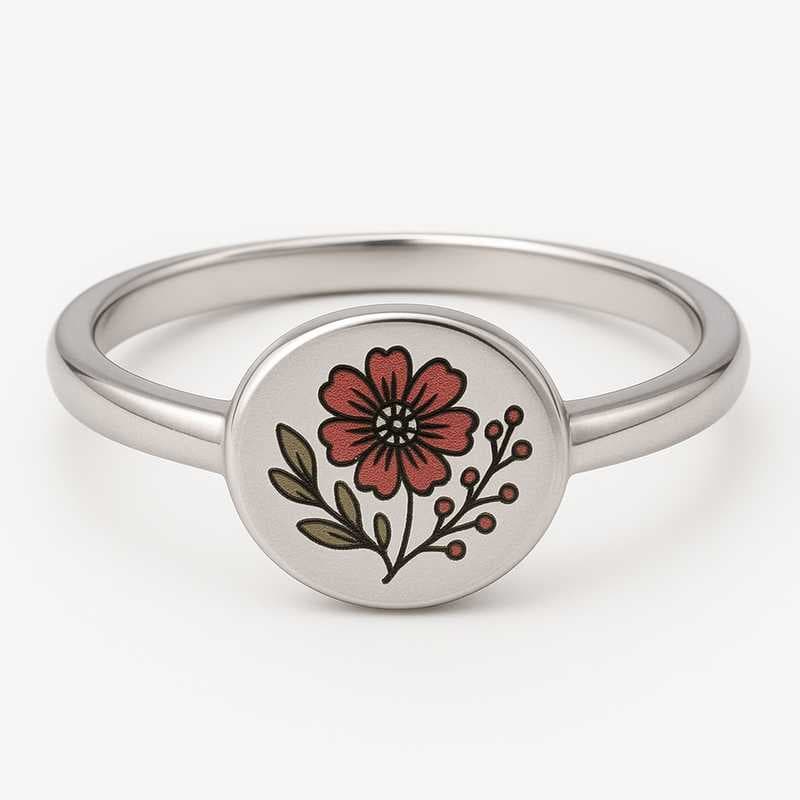 Seasonal Splendor: Customized Birth Flower Rings for Every Holiday