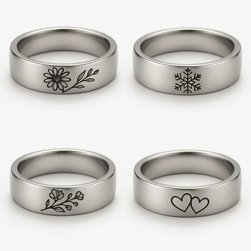 Seasonal Charm: Customized Birth Flower Rings for Every Celebration