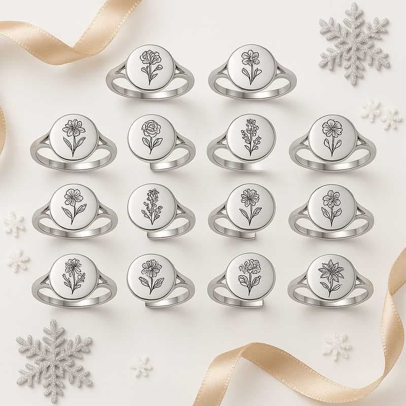 Limited-Edition Birth Flower Rings for Every Festive Season