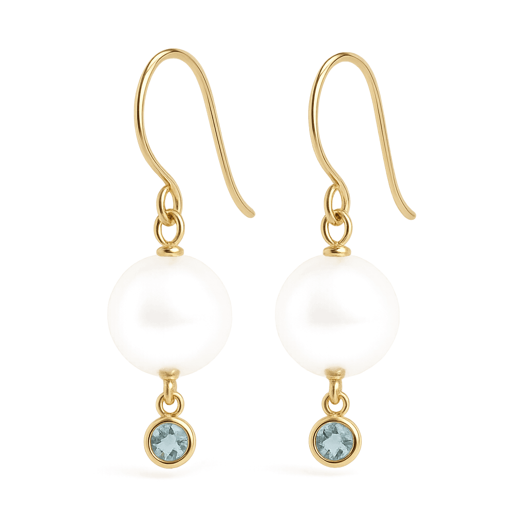 Pendientes elegantes y minimalistas con un charm significativo de piedra de nacimiento