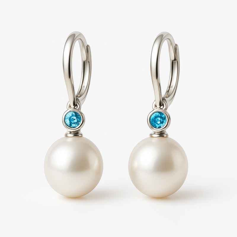 Elegant Minimalist Pearl Earrings with Meaningful Birthstone Charm