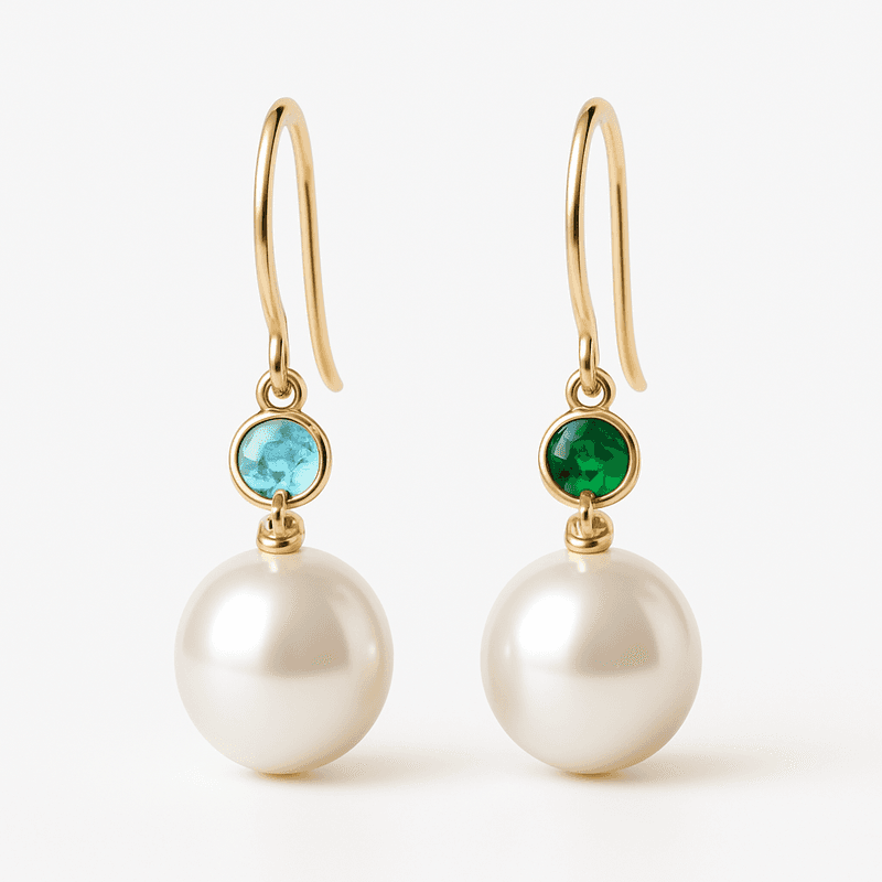 Elegant Minimalist Pearl Earrings: Customizable Birthstone Charm Drop Designs OEM/ODM Guide