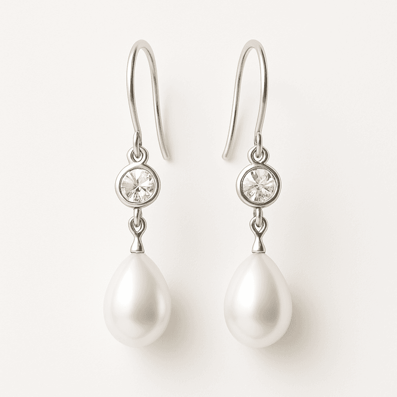 Orecchini di perle minimalisti ed eleganti e orecchini con charm in pietra di nascita significativi Guida OEM/ODM