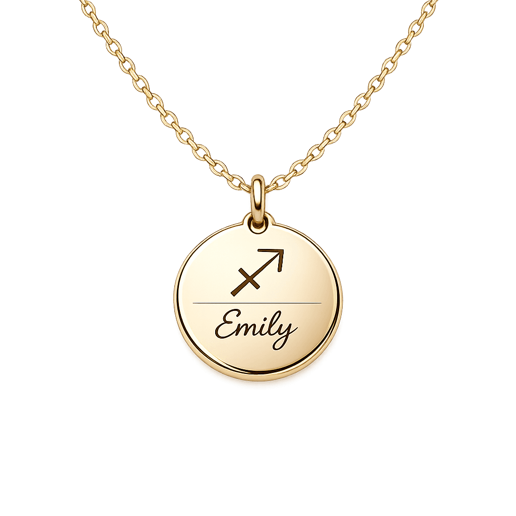 Personalized Zodiac Charm Pendant Hypoallergenic Necklace DIY