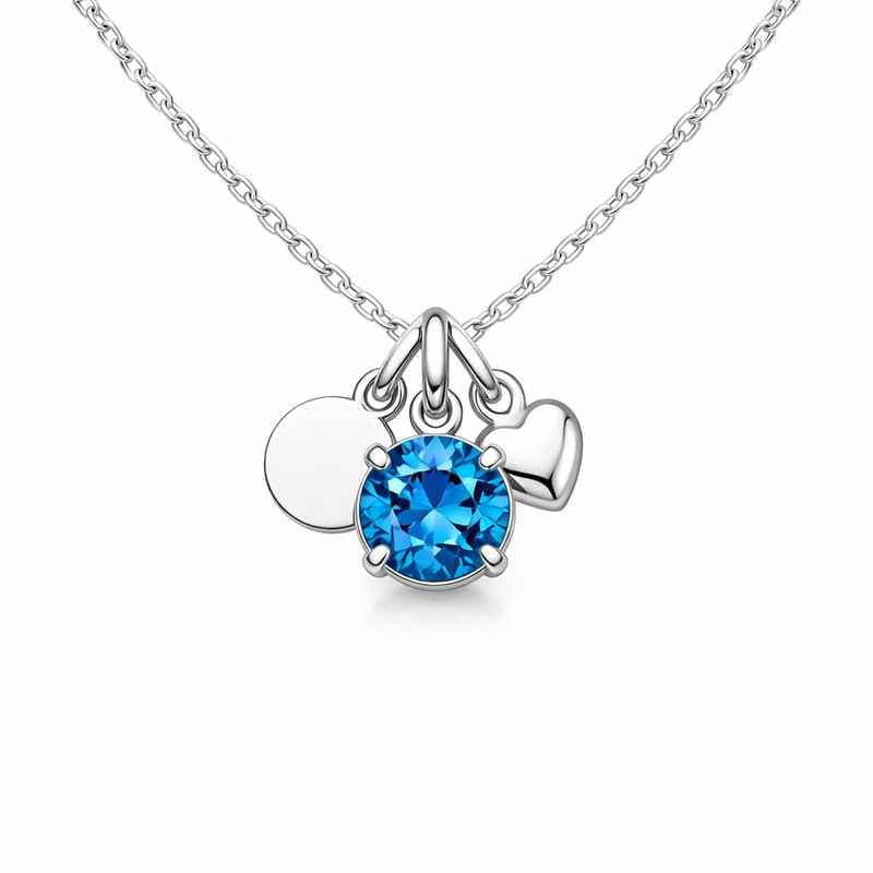 Personalized Birth Month Stone Charm Pendant DIY Necklace Gift