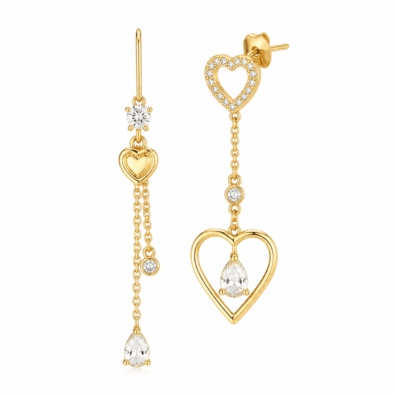 Asymmetric Heart Gold Plated Earrings OEM/ODM Sourcing Guide