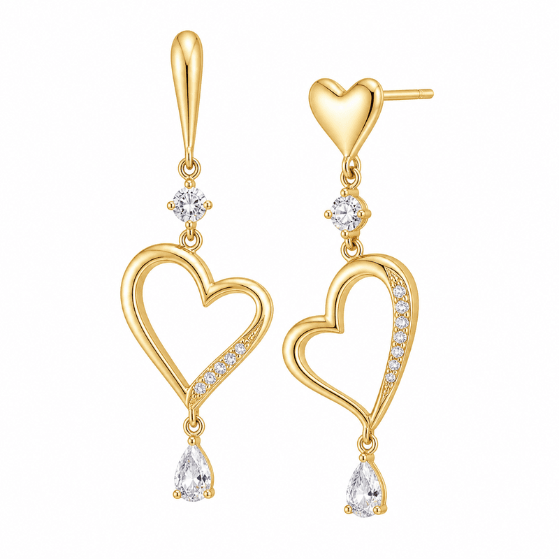 Asymmetric Heart Gold Plated Earrings OEM/ODM Sourcing Guide