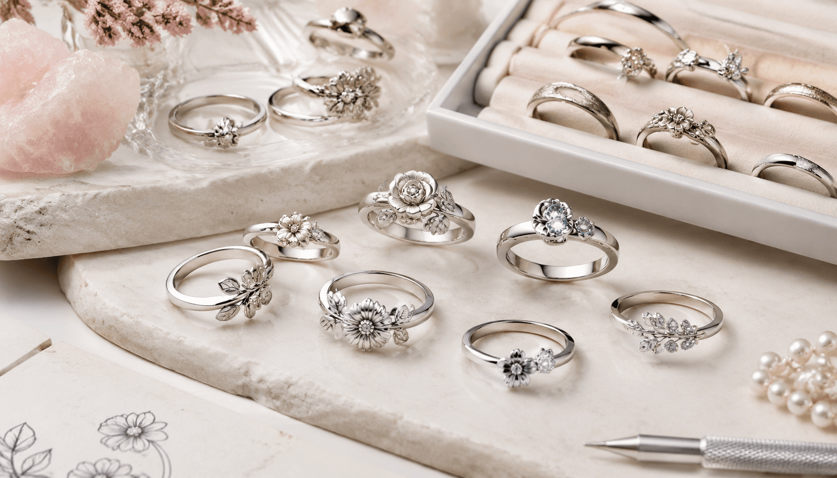 Timeless Seasonal Elegance: Customized Birth Flower Rings for Every Occasion