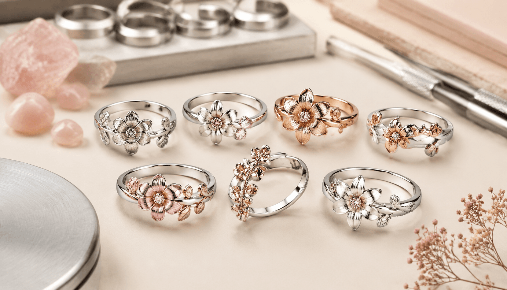 Timeless Blossoms: Custom Birth Flower Rings for Holiday Collections