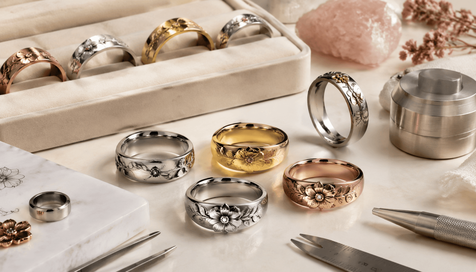 Seasonal Elegance: Customized Birth Flower Rings for Every Occasion