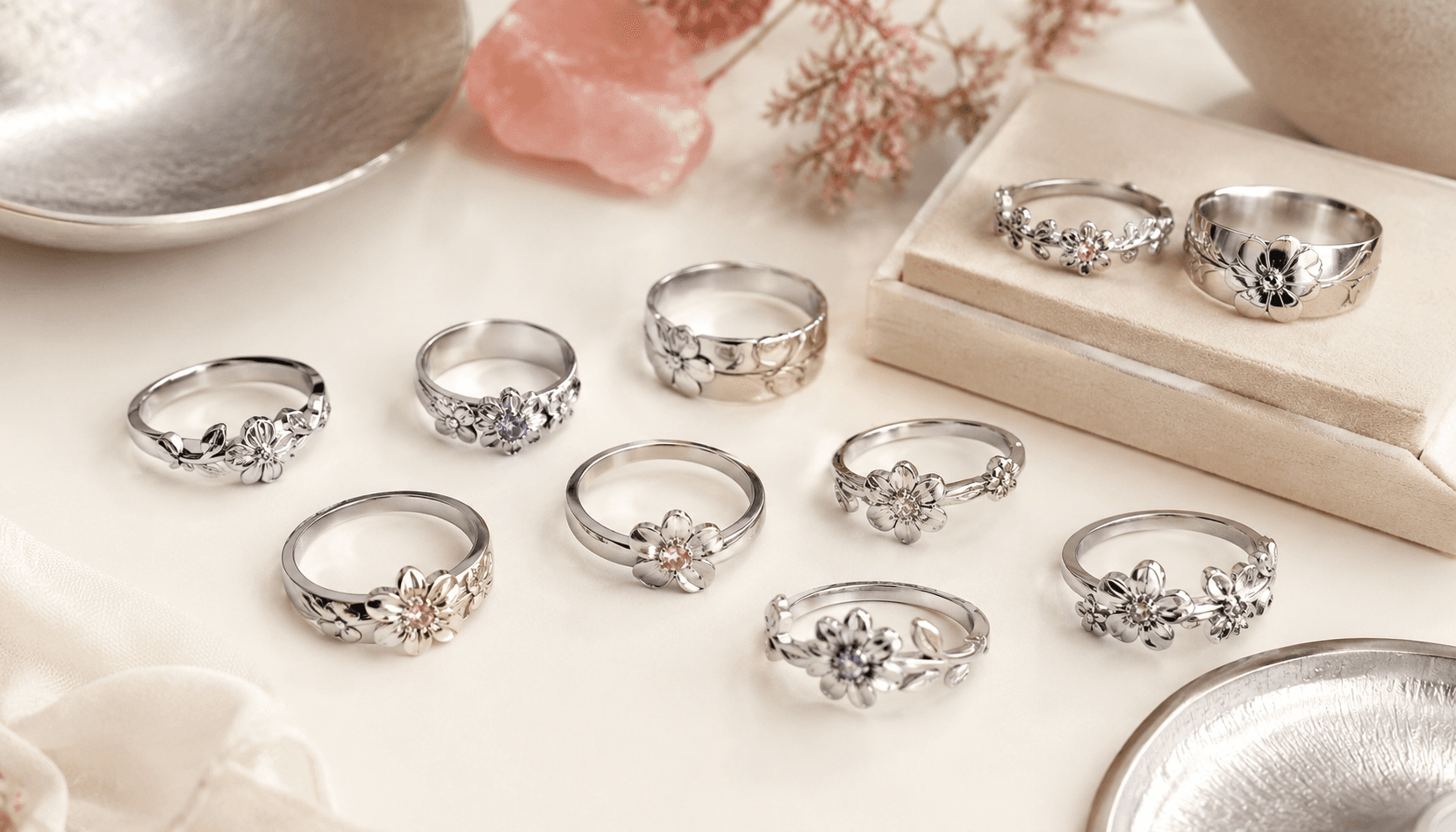 Timeless Florals: Custom Birth Flower Rings for Festive Collections