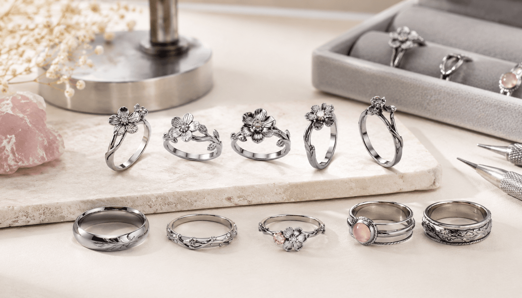 Seasonal Elegance: Timeless Birth Flower Rings