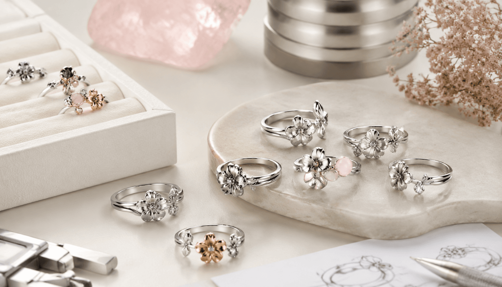 Seasonal Elegance: Limited-Edition Birth Flower Rings