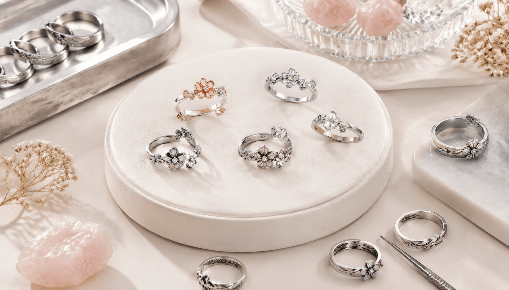 Seasonal Elegance: Limited-Run Custom Birth Flower Rings