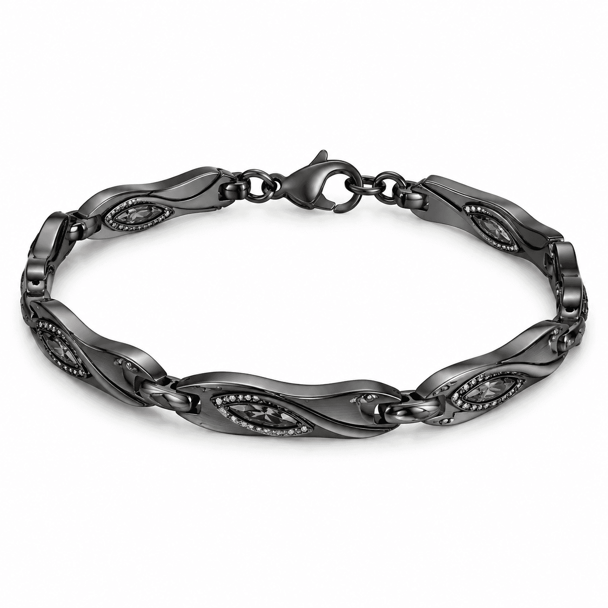 Pulsera de acero Ocean Twist de labradorita