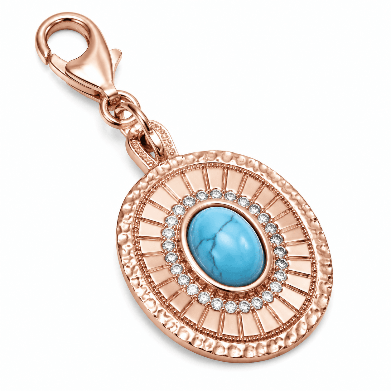 Lunar Oval Two Tone Bezel Charm